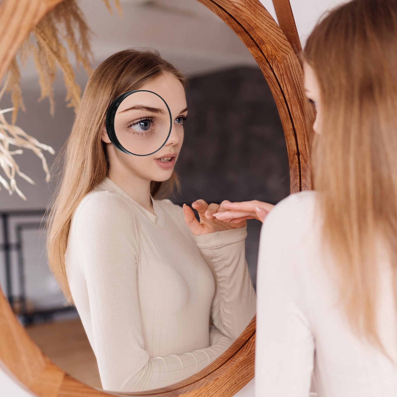 20X Vergrootspiegel, Reisgrootte Zuig Vergrootglas Spiegel voor Make-up & Badkamer Scheren (8