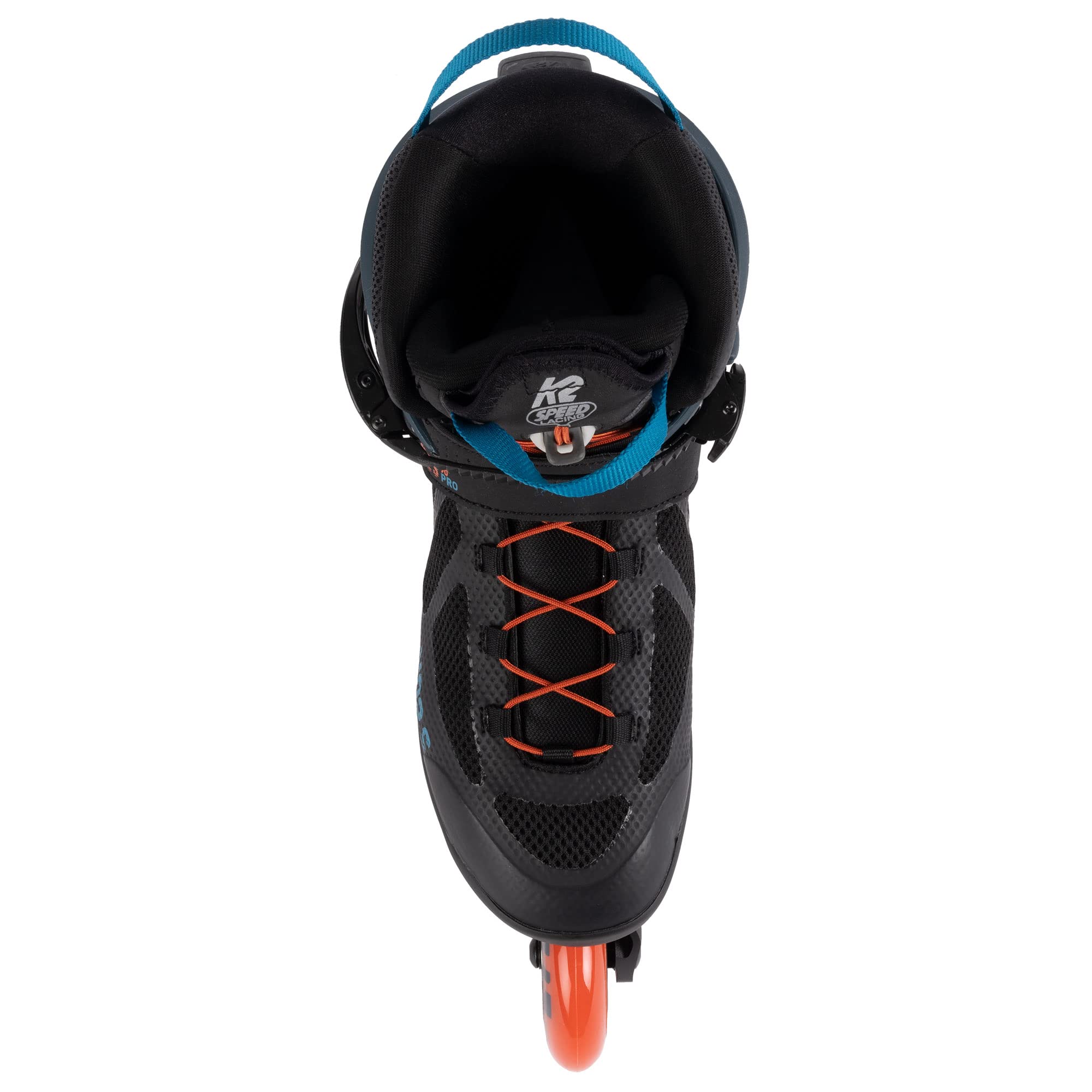 K2 Łyżworolki unisex VO2 S 90, czarne - niebieskie - pomarańczowe, 30G0245