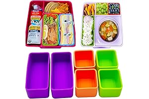 Silicone Snack Cups - Bento Box Inserts for Kids Lunch Boxes and Food