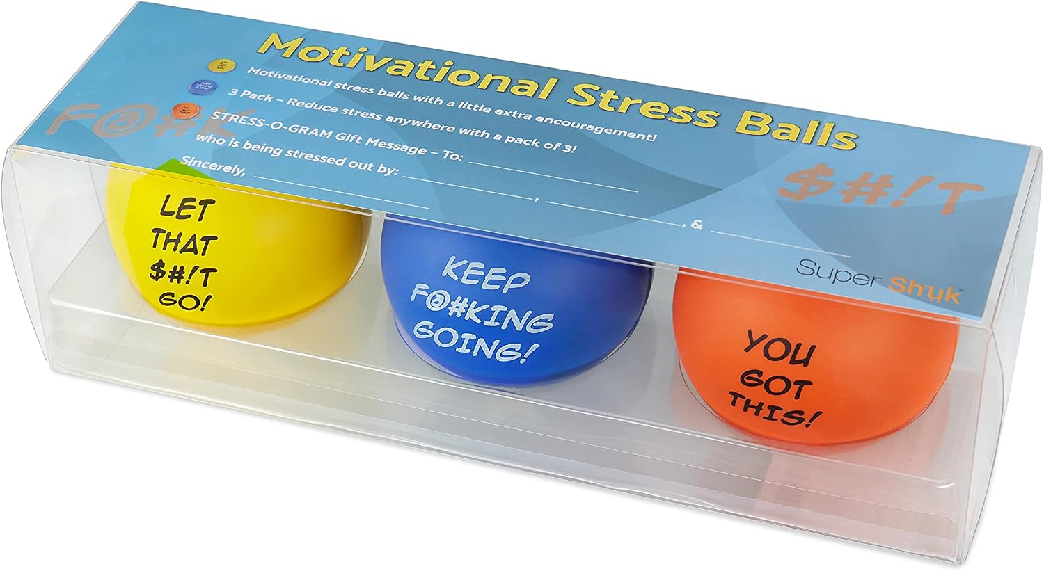 Best Cyber Monday 🔥 Motivational Stress Balls for Adults Anxiety Stress Relief Hand Therapy Exerciser Squeeze Fidget Toy Strengthener (3pack)