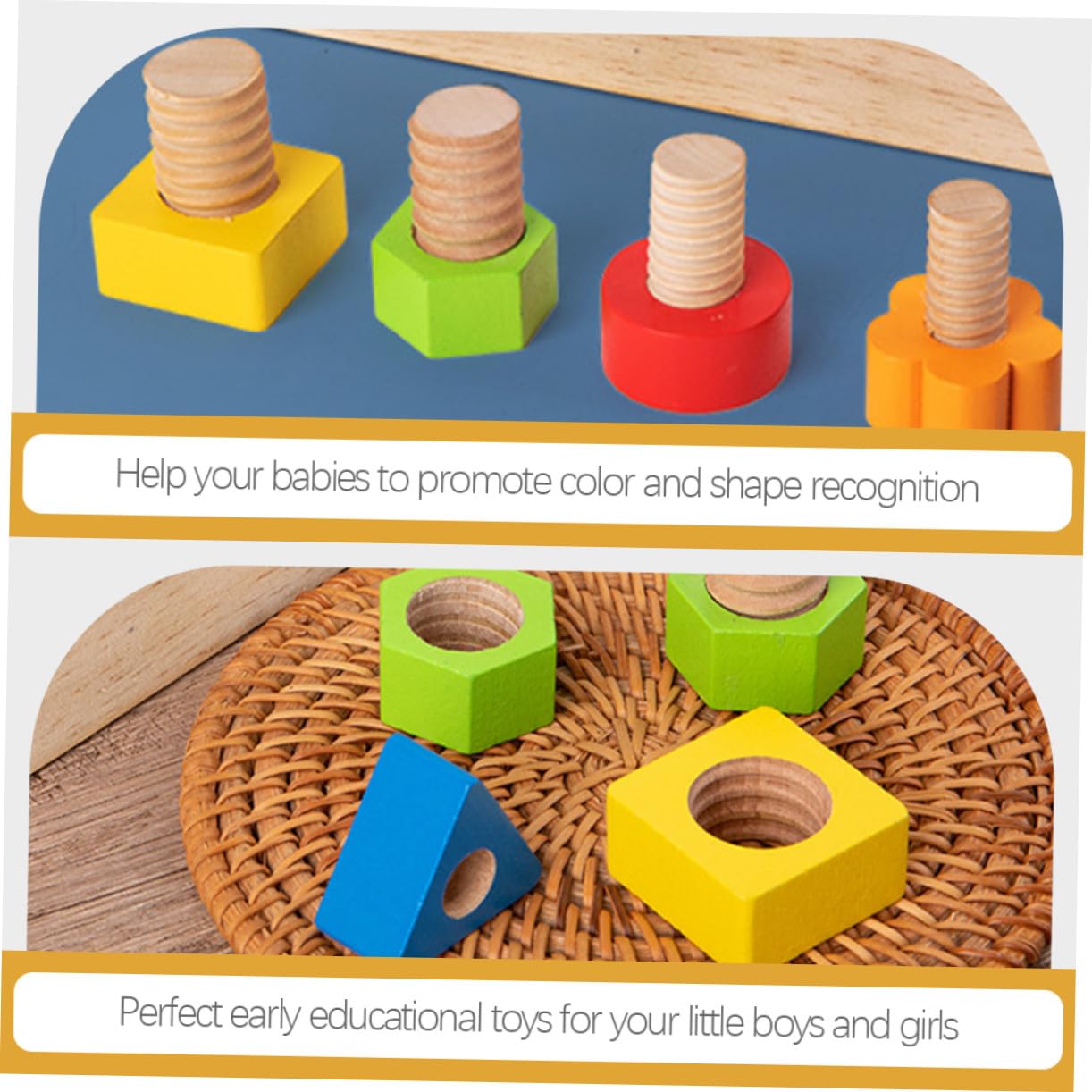 SUPVOX Juguete de Formas de Madera 1 Juego para Educación Temprana