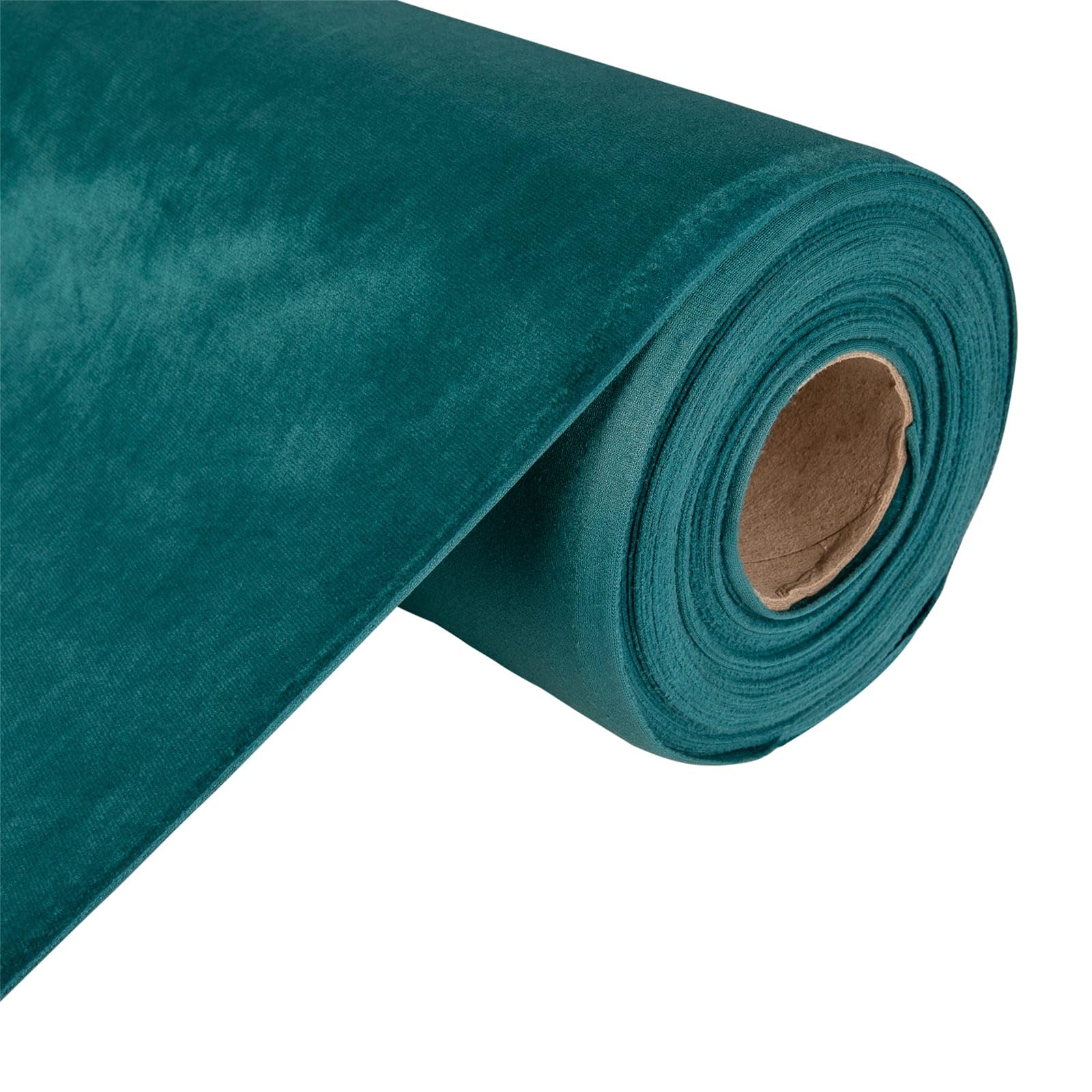 1m Soft Teal Velvet Fabric – 150cm 60 Inch Wide Plush Upholstery Material for Curtains, Blinds, Chair Covers, Cushions, Garments & Soft Furnishings – Velvet by The Metre by Discount Fabrics LTD — image 1