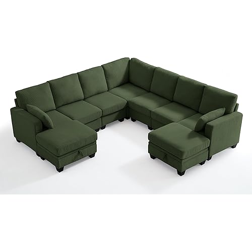 CHIC HOUSE Convertible Modular Sofa, Hidden Storage and Interchangeable Pillows