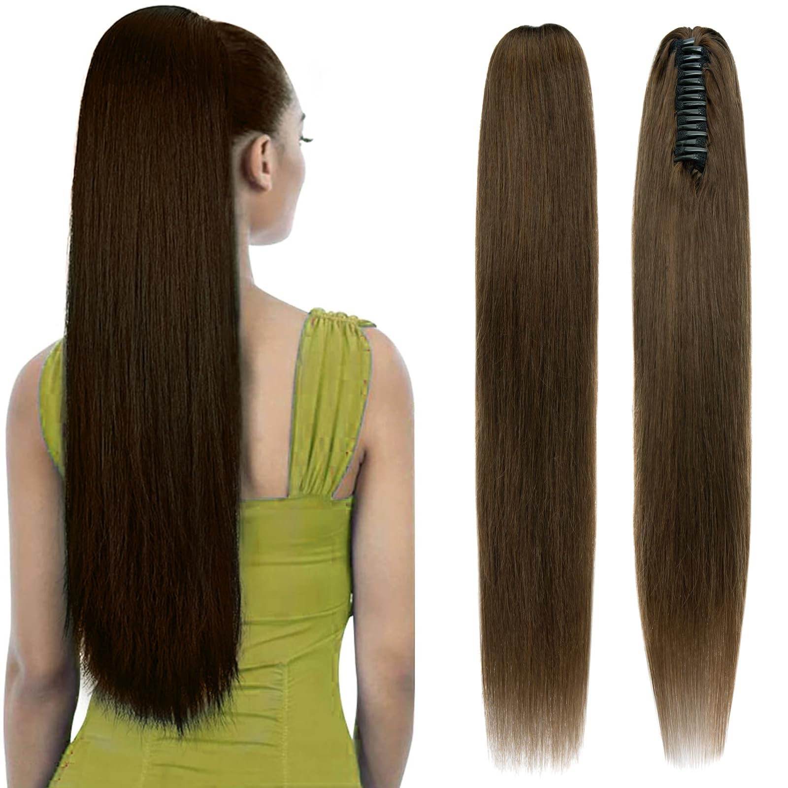 Amazon.com : FUOTONBUTY Claw Clip Ponytail Extension 100  display picture 1