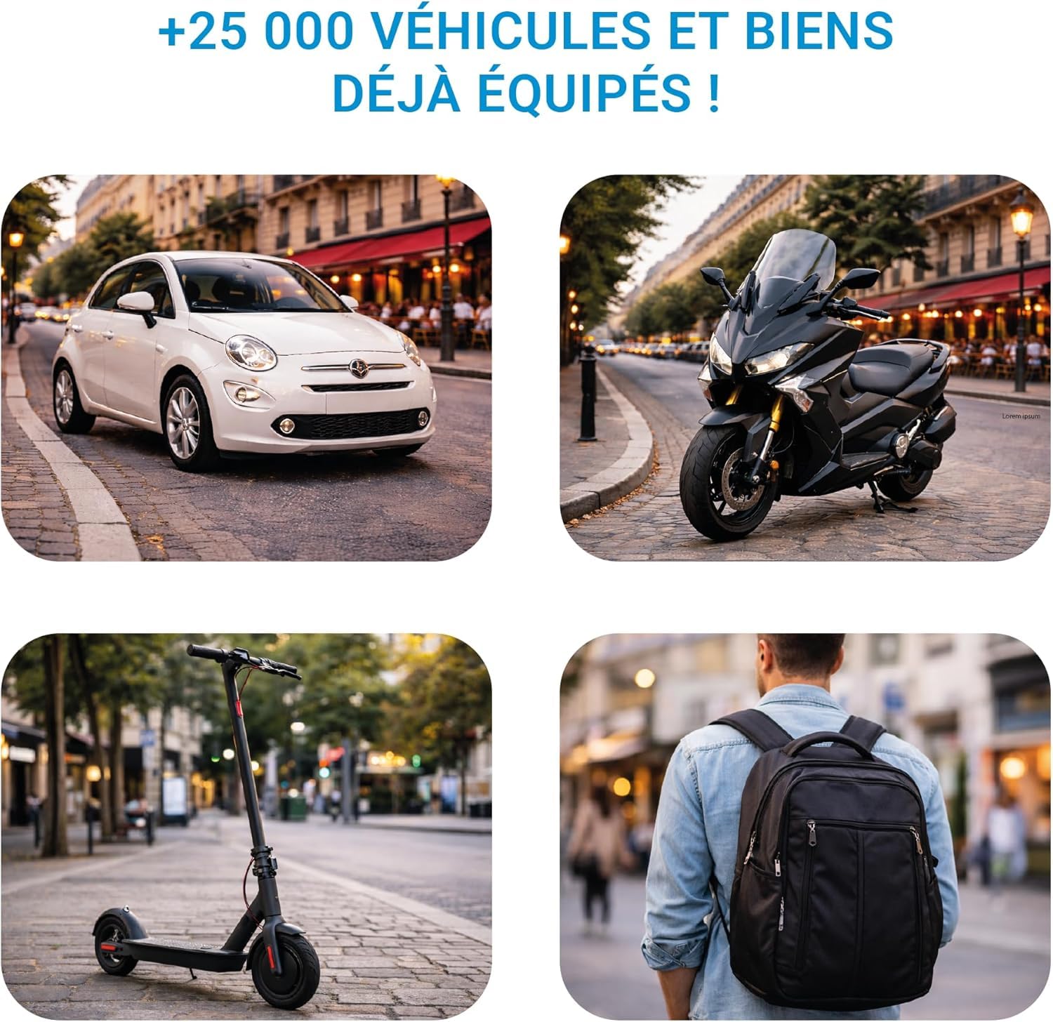 ZEN S by Beepings; GPS Tracker Auto, Moto, Scooter, Monopattino, Senza SIM (ZEN S Nero, Abbonamento di 1 anno)