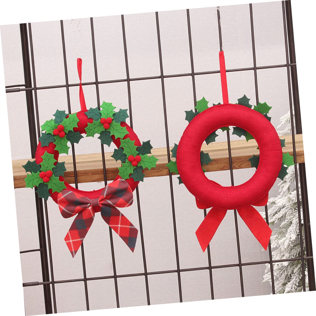 Zerodeko 4 Pezzi Di Ornamenti Per Ghirlande Natalizie Decorazioni In Feltro Decorazioni Invernali Ghirlande Accessori Per Alberi Di Natale Per Porta D'Ingresso