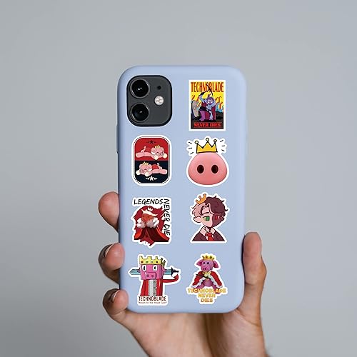 Miniatura 9 de 100 calcomanías de vinilo de dibujos animados de Technoblades Game Pink Pig para niños, niñas, adolescentes, adultos, para botellas de agua, laptop,