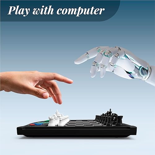 Miniatura 4 de TOP 1 CHESS Classic Voice Master - Juego de ajedrez electrónico para mayores de 6 años, 1-2 jugadores, mejora las habilidades con juegos de ajedrez