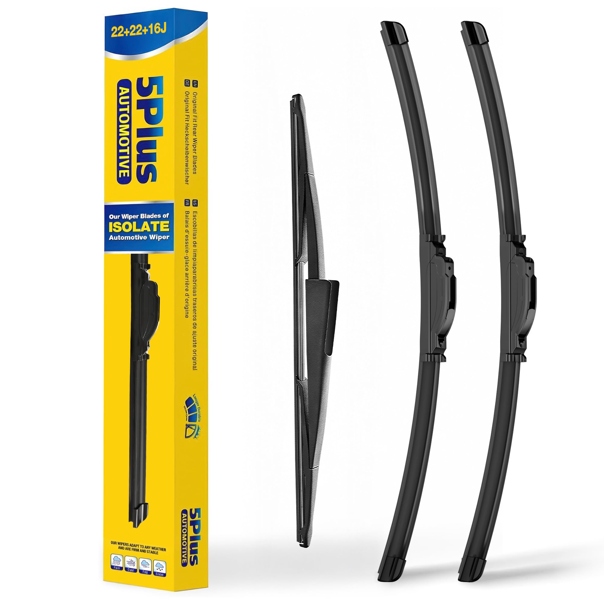 5 PLUS Custom-Fit Wipers fits 2009-2015 Ford Expedition Windshield Wipers
