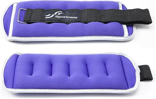 Miniatura 5 de Sportneer Ankle Weights Wrist Weights Pair of 1/2/4/6/10 LBS for Men Women Kids Strength Training Wrist and Ankle Weights Set with Reflective Strips