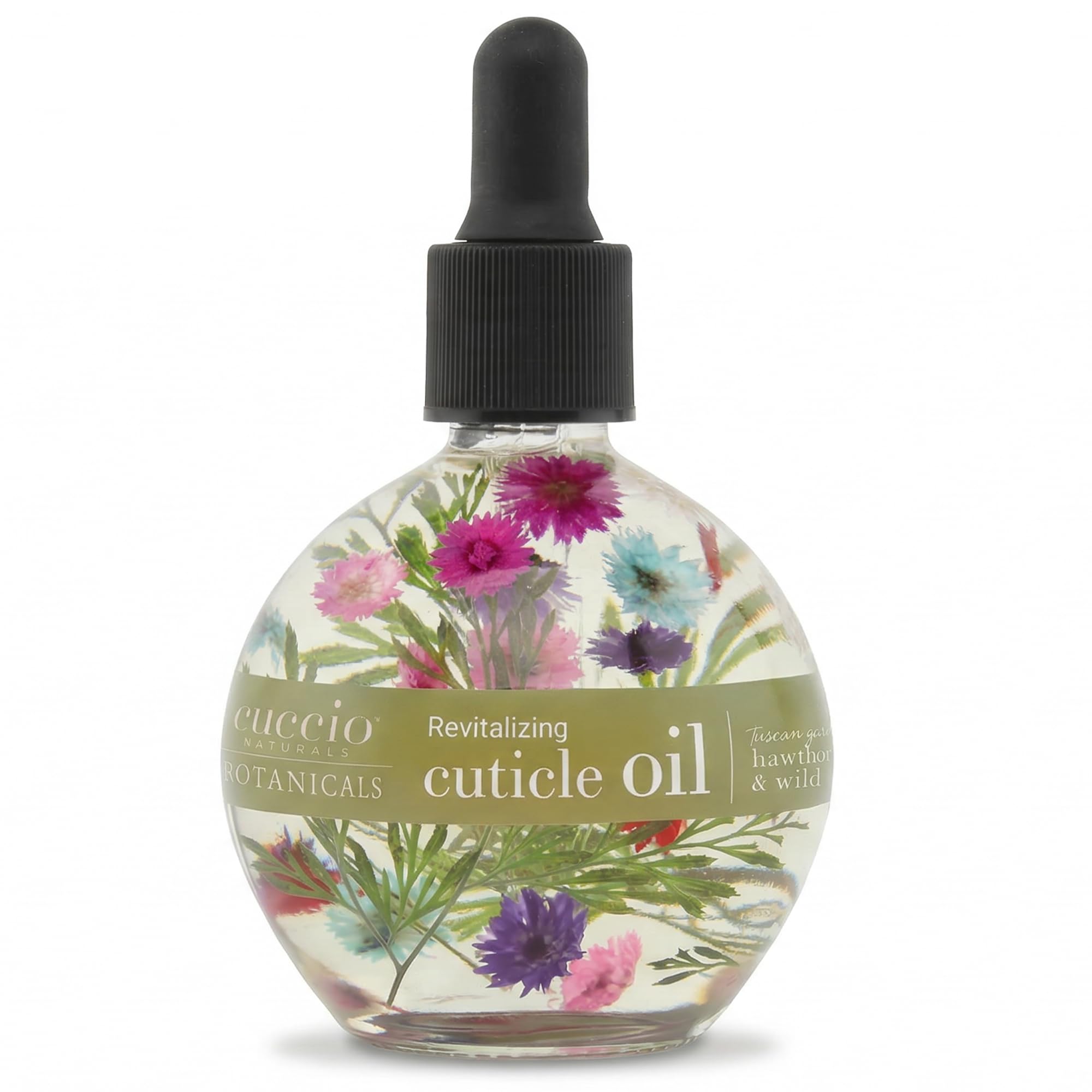 Cuccio Naturale Italian Garden Collection Revitalizing Cuticle Oil, 2.1 oz, Moisturizing & Repairing Cuticle Treatment for Dry, Damaged Nails with Hawthorn & Wild Daisy