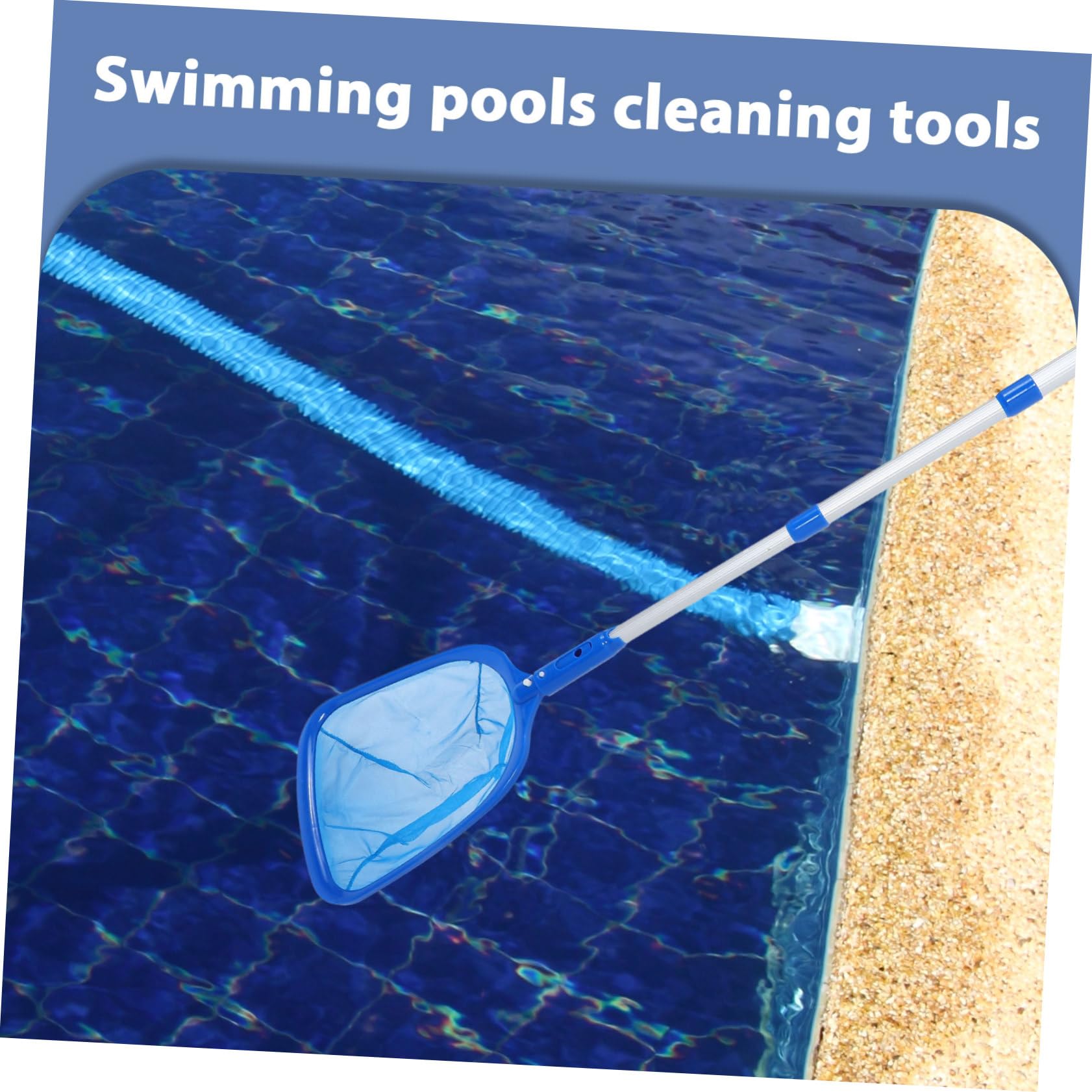 Mipcase Bodensauger Pool Skimmer mit Teleskop Poolstange und Poolbürstenstange aus Aluminiumlegierung Vielseitiges Pool Reinigungsset für Private Schwimmbäder und Aufblasbare