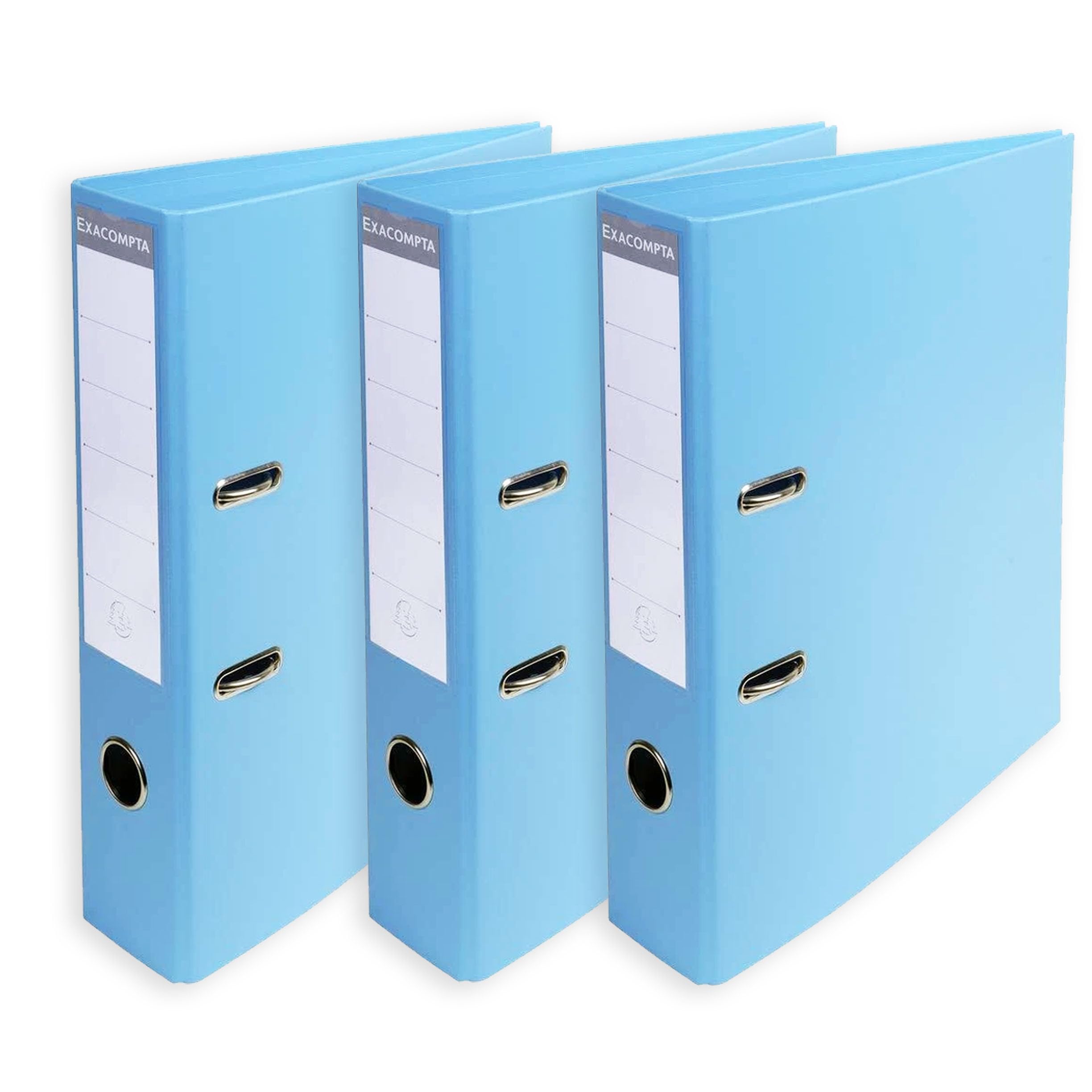 Exacompta A4 Prem'Touch PVC Lever Arch File - 2 Rings, 320 x 290mm, 70mm Spine, 75mm Rings, FSC-Certified (3, Light Blue) โ image 1