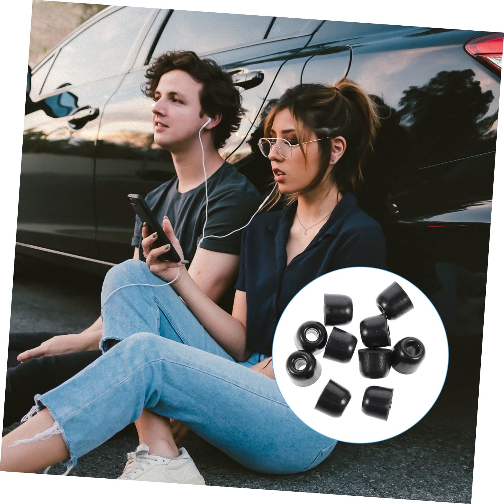 Mikikit 50stücke Teiliges Ohrstöpsel Aus Hochwertigem Memory-Schaum Ergonomisches Design Kompatibel Mit Meisten Ohrhörern Effektive Geräuschreduzierung Für Langanhaltenden