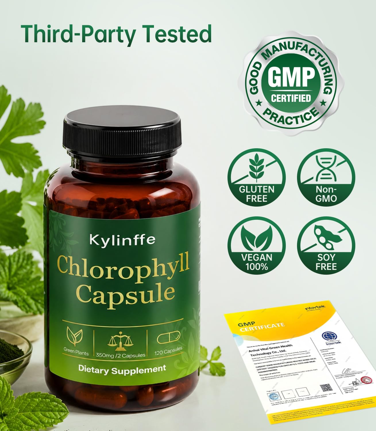 Chlorophyll Capsules Deodorant Women, Body Odor, Digestive Comfort, 120ct — Amazon image 7
