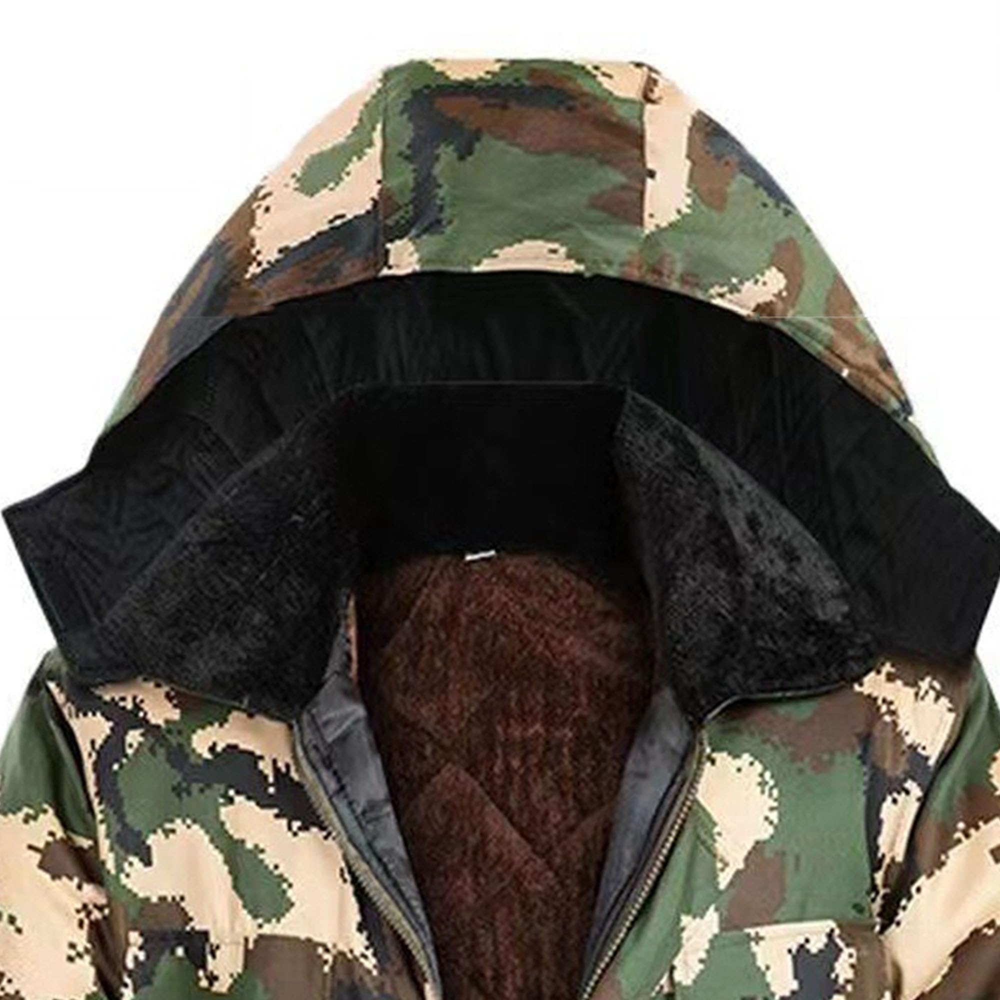 Maiyifu-GJ Men's Camouflage Waterproof Ski Jacket Winter Warm Snow Parka Coat Thicken Hooded Jackets with Multi-Pockets (GreenKhaki,Medium)