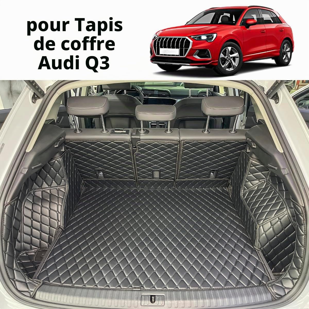 Tapis de coffre pour Audi Q3 2018-2025 (pas de Sportback et hybride non rechargeable)