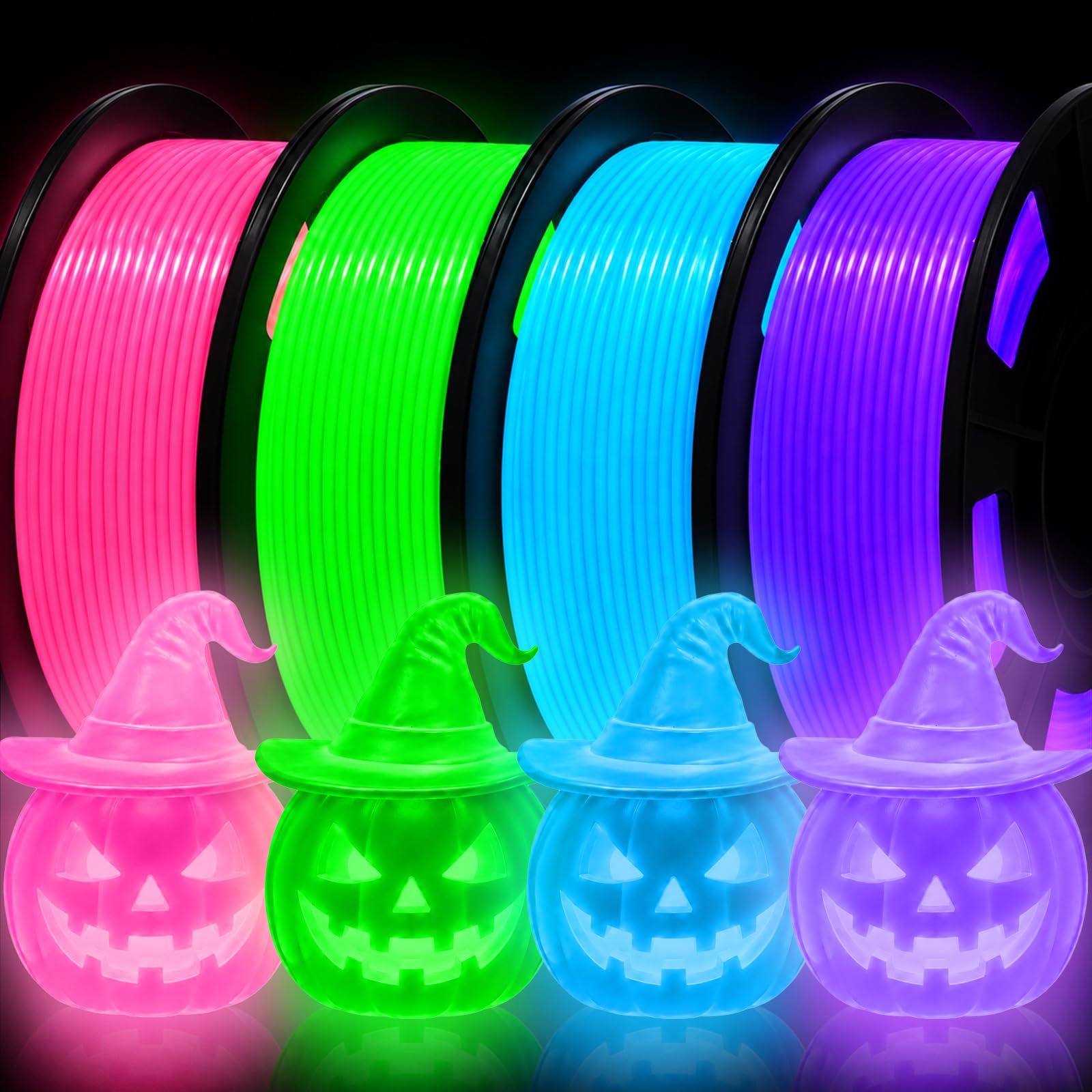 Multicolor Glow in the Dark 3D Printing Filament -16 Multicolor Glow in the Dark 3D Printing Filament -16