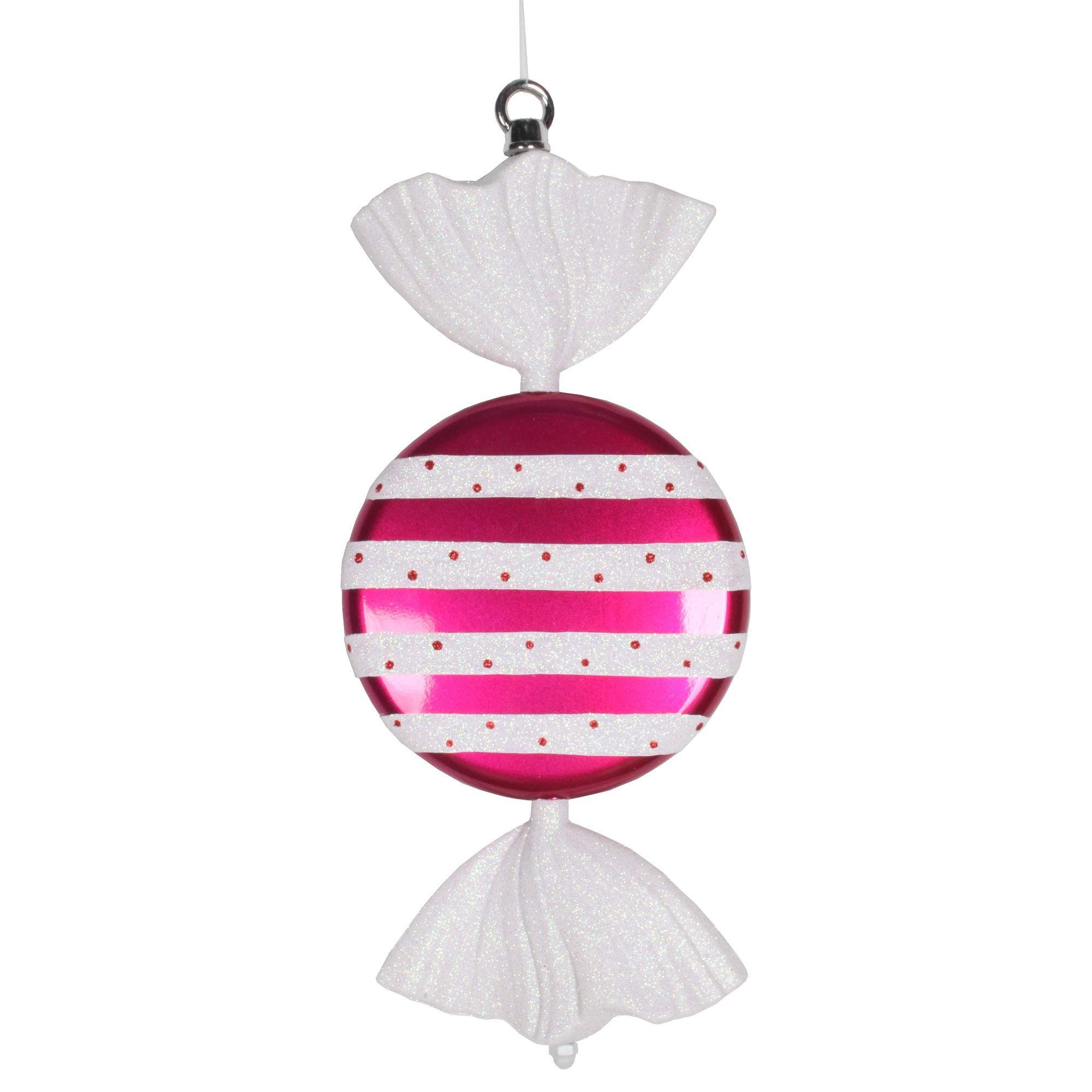 Bonbons plats en plastique incassables Vickerman cerise 13 pouces
