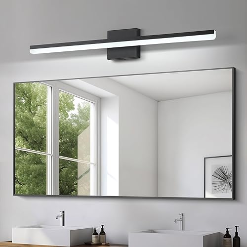 Miniatura 7 de Lámparas LED Modernas para Baño de 18W Níquel Cepillado Barra de Luces de Tocador 5CCT Regulable Luminaria Sobre Espejo Luz de Tocador para