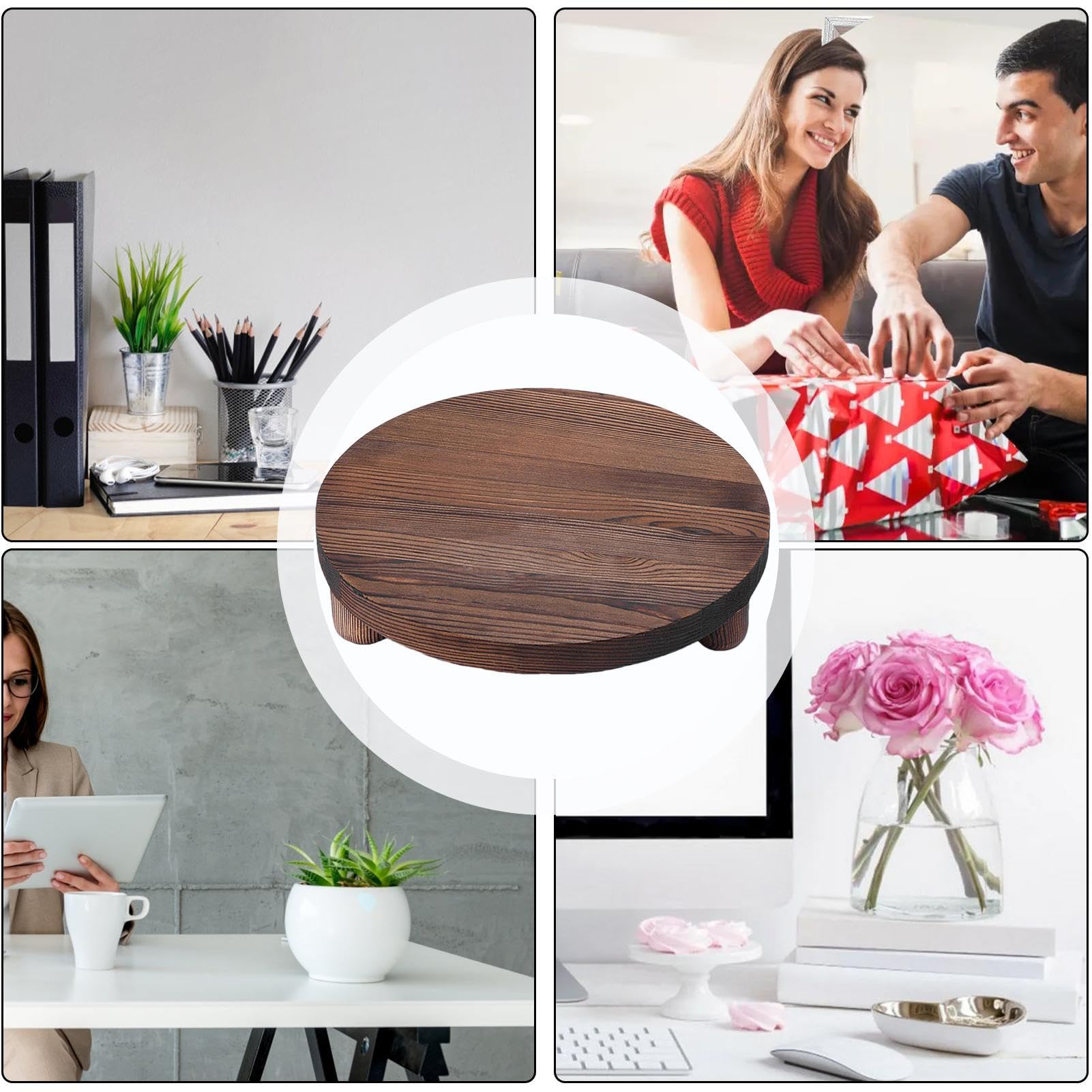 Amazon｜丸型木製ディスプレイスタンド | 丸型木製台座スタンド | 木製