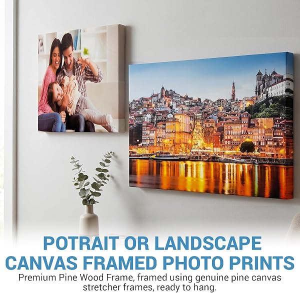 SwiftprintUK Personalised Canvas Photo Prints Your Photos Canvas Framed, Gallery Wrapped, – Perfect for Home Pictures, Decor and Gifts 46x31cm (18x12in) - 4