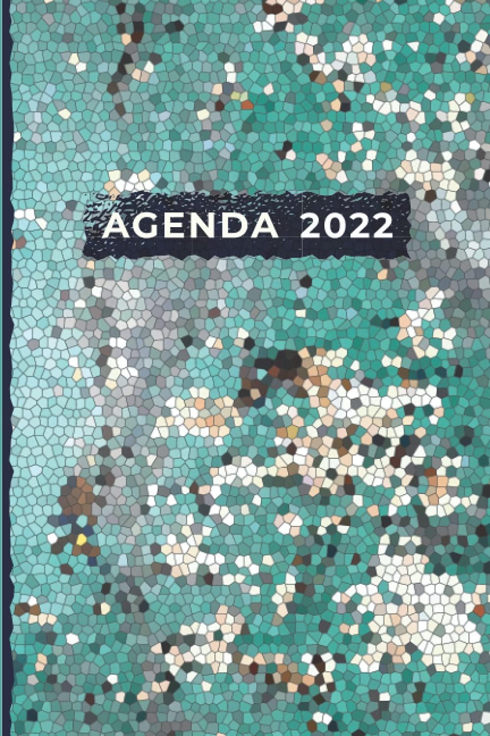 Agenda 2022: 1 Settimana Su 2 Pagine | Calendario dell'anno e Planner Mensile | Da gennaio a dicembre 2022 | Copertina Vetro Colorato