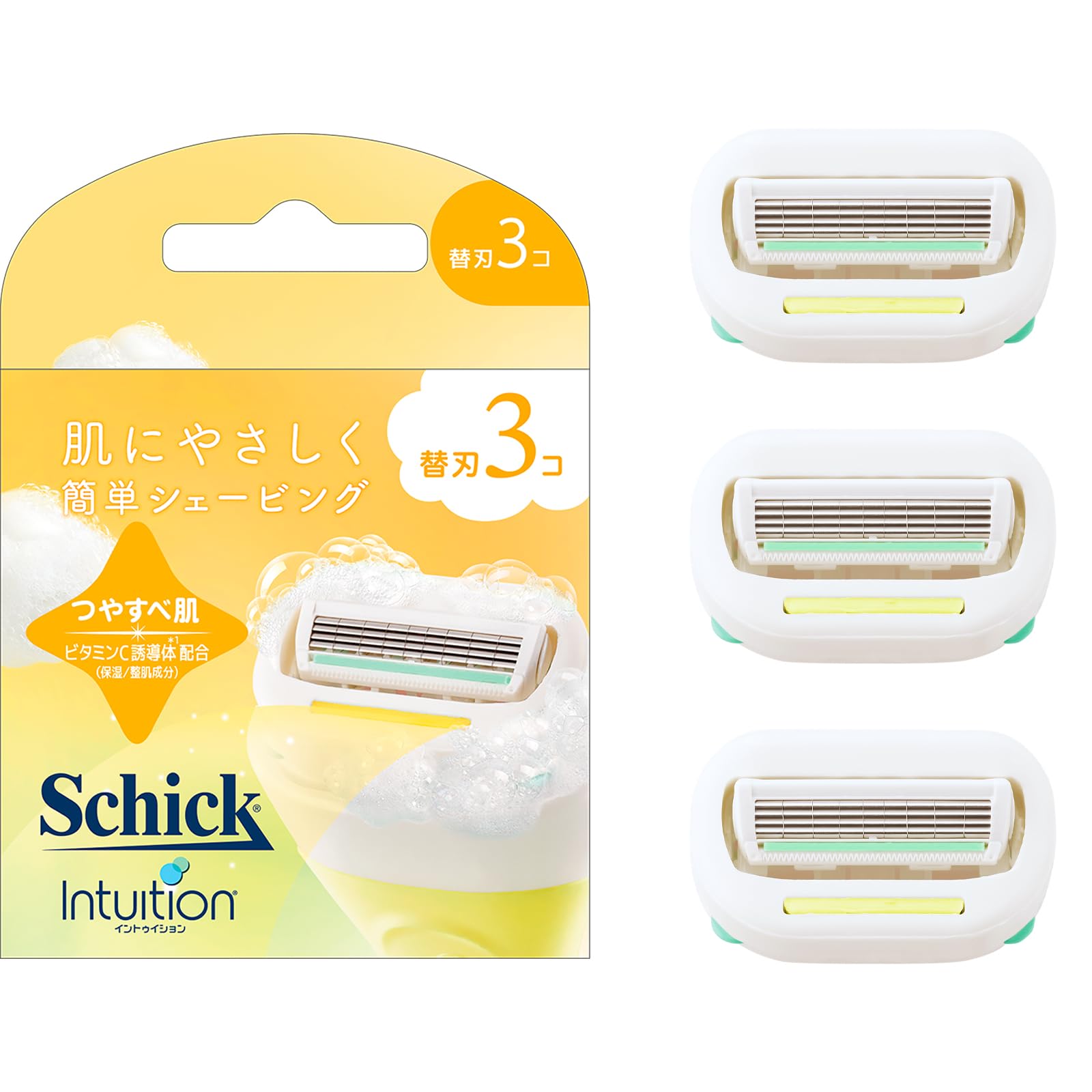 Amazon.co.jp: Schick(シック) イントゥイション つや肌 替刃（3コ