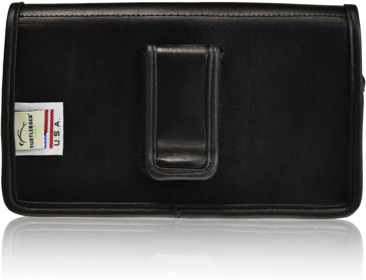 Turtleback Holster Made for Apple iPhone 6 6S with OB Commuter case Black Belt Case Leather Pouch with Executive Belt Clip Horizontal