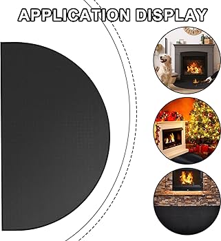 Sturiz Funkenschutzplatte 100x50cm - Feuerfeste Unterlage Für Kamin, Grill & Heizungen Schwarz