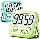 Antonki 2 Pack Digital Timer for Kids, Magnetic Countdown Kitchen Timers for Cooking, Egg, Classroom, Teacher, Exercise, Study, Oven - Battery Included