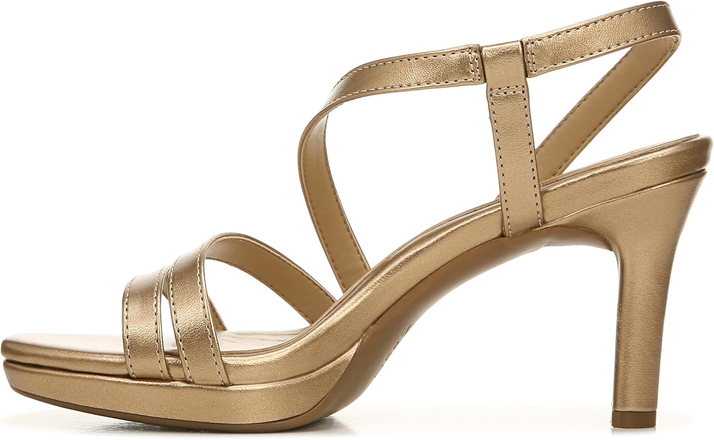 Naturalizer Women's Brenta Strappy Platform Dress Sandal, Bronze