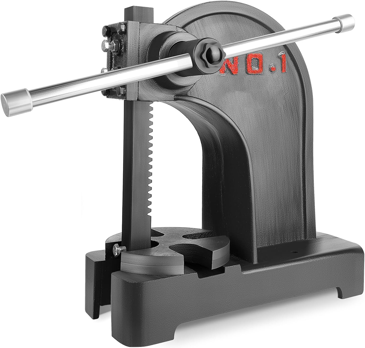 1 Ton Arbor Press, Black Manual Arbor Presses Cast Iron Body, 5.5"Max Height Manual Desktop Arbor Press Punching & Engraving Industrial-Grade Precision Tool