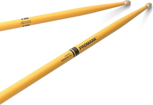 Promark American Hickory Rebound 5A Drumsticks, Acorn Tip, Yellow - Single Pair
