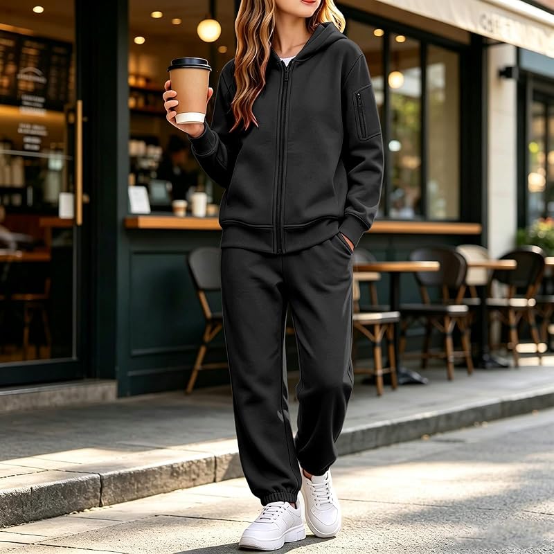 GOSEAGOTOFUN Girls Sweatsuit 2 Piece Zip Up – product photo 4 of 4