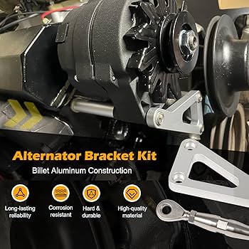 Lichtmaschinenhalterung Für Small Block Chevy - Schwarz, Für Kurzwasserpumpe 283 327 350