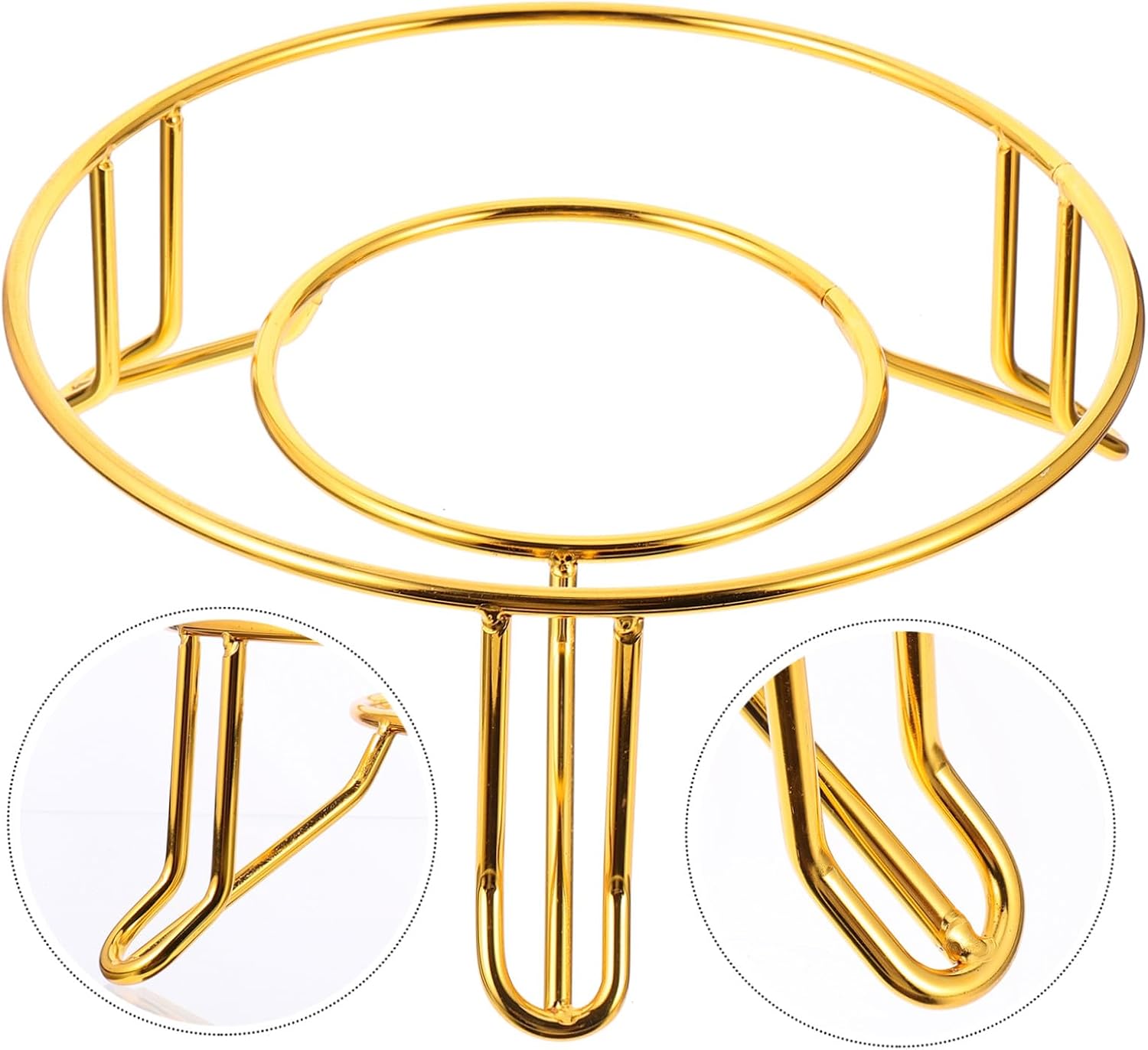 Alloy Pot Rack Heat-proof Insulated Pan Stand Kitchen Hot Dishes Holder Metal Pot Table Rack for Cookware Organization