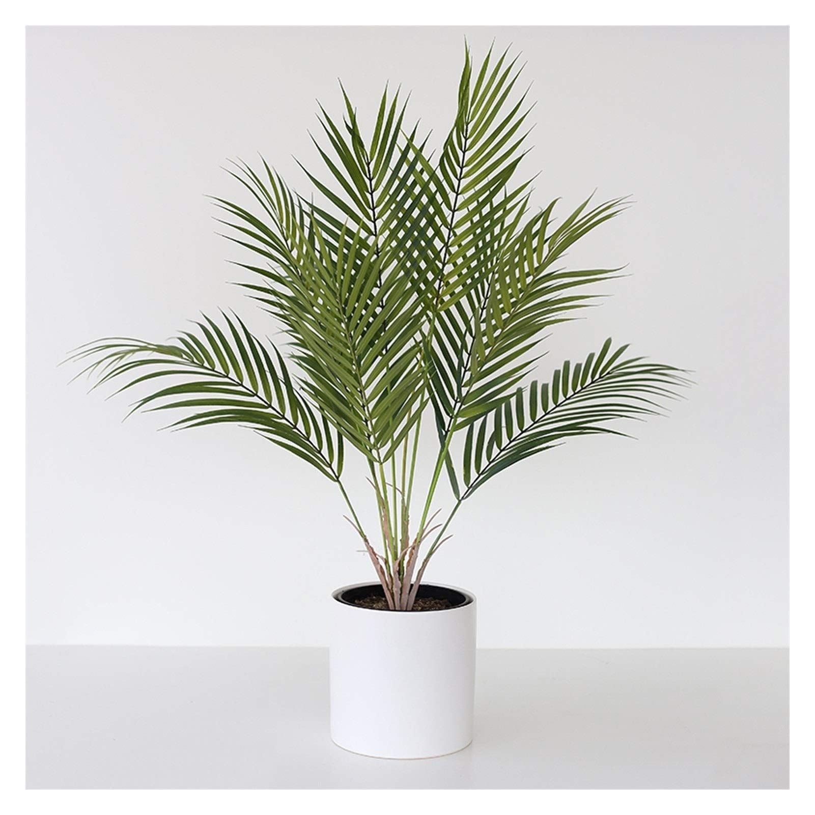NGDFGR Artificial Potted Plant Decor Artificial Palm Silk Tree With Ceramic Pot Artificial Green Plant Pot Floor Ornaments Bonsai Decoration For Office, Living Room And Home Dec,A