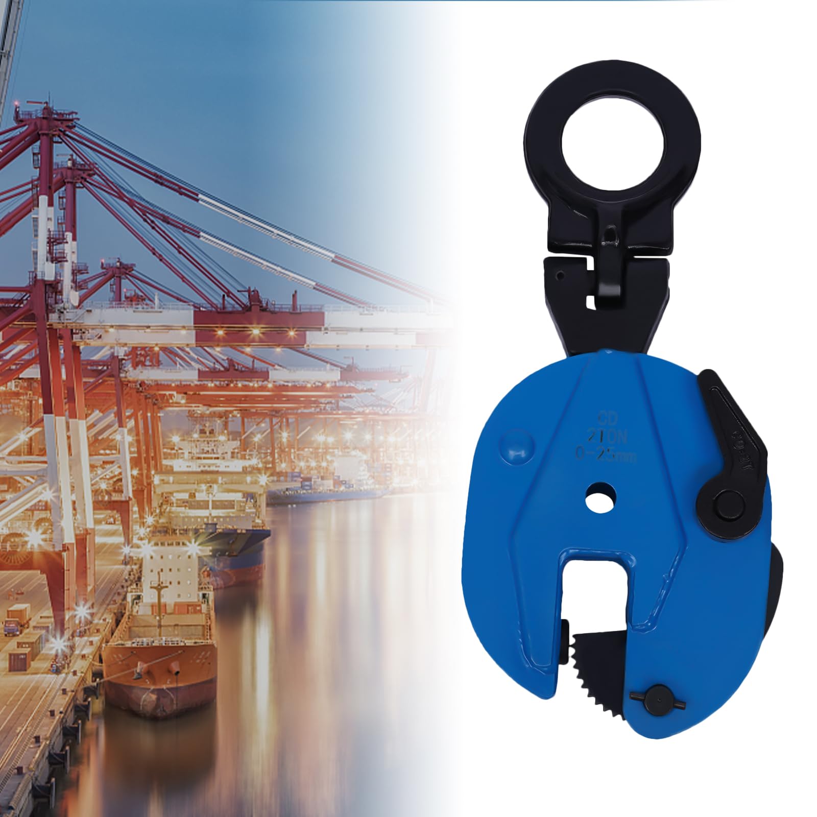 Morsetto di sollevamento per piastre 2T industriale verticale con dispositivo a molla per sollevare e trasportare piastre in acciaio