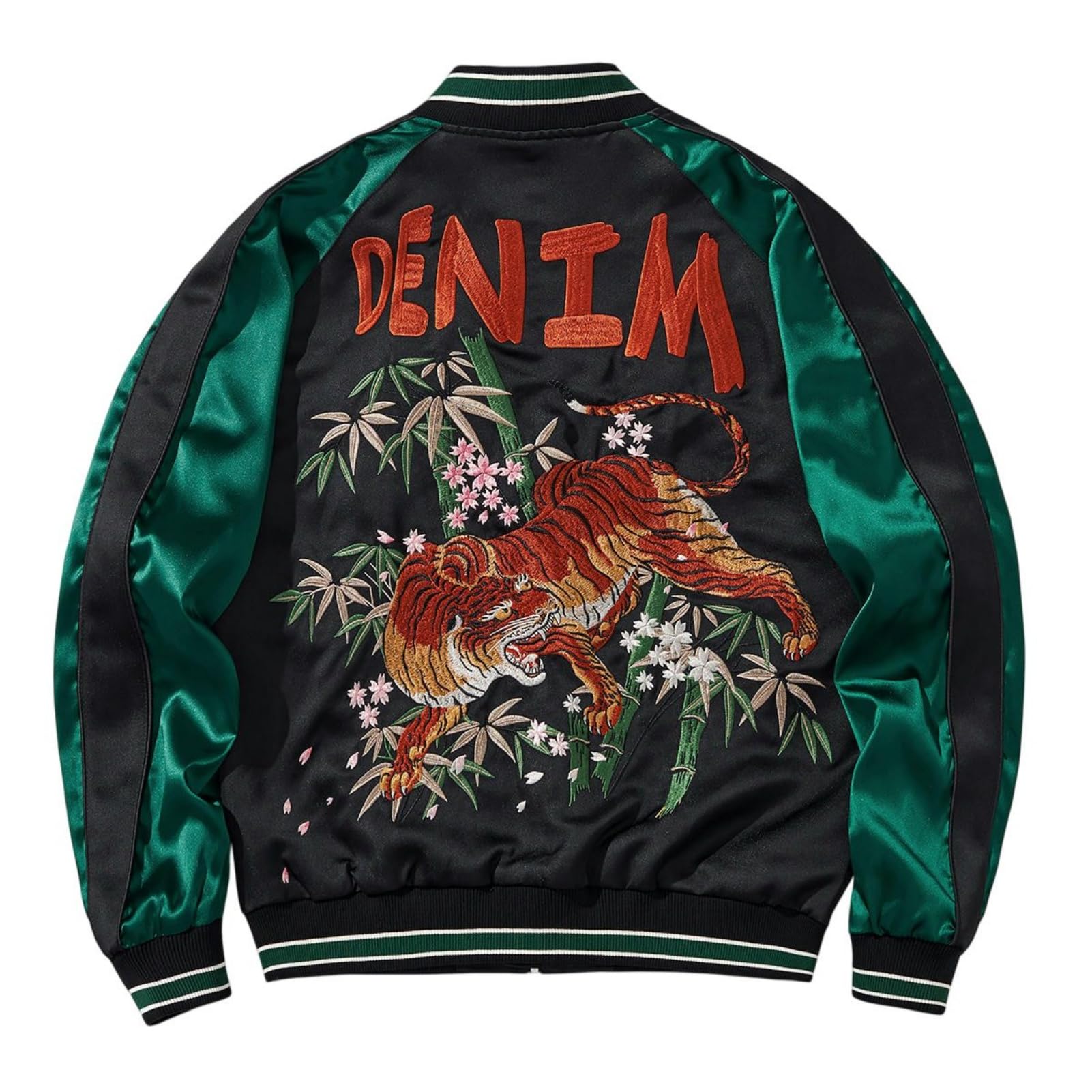 Veste de baseball brodée style chinois homme polyvalente