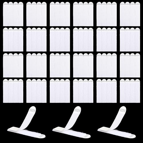 Ouligay 12 pares de tiras para colgar, tiras colgantes sin daños, ganchos para marcos sin clavos, tiras adhesivas de pared, tiras para colgar