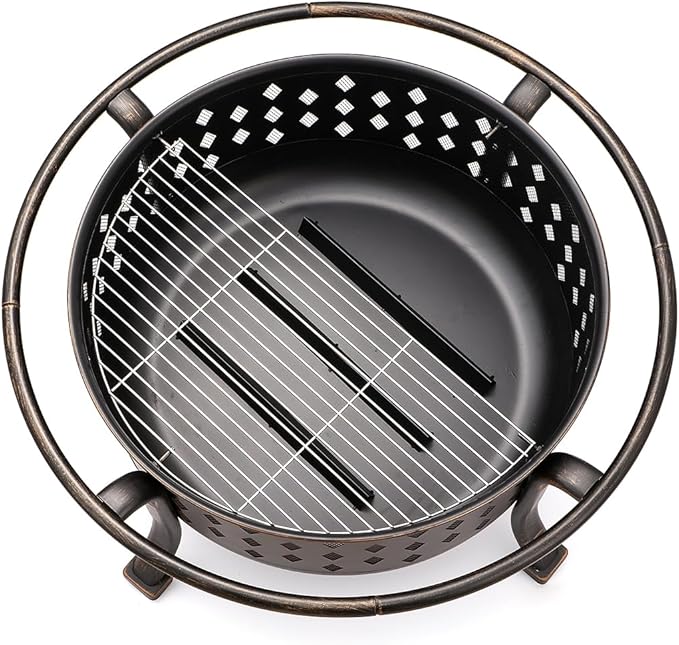 Brasero de Acero para Exterior de 36 Pulgadas con Parrilla miniatura 5