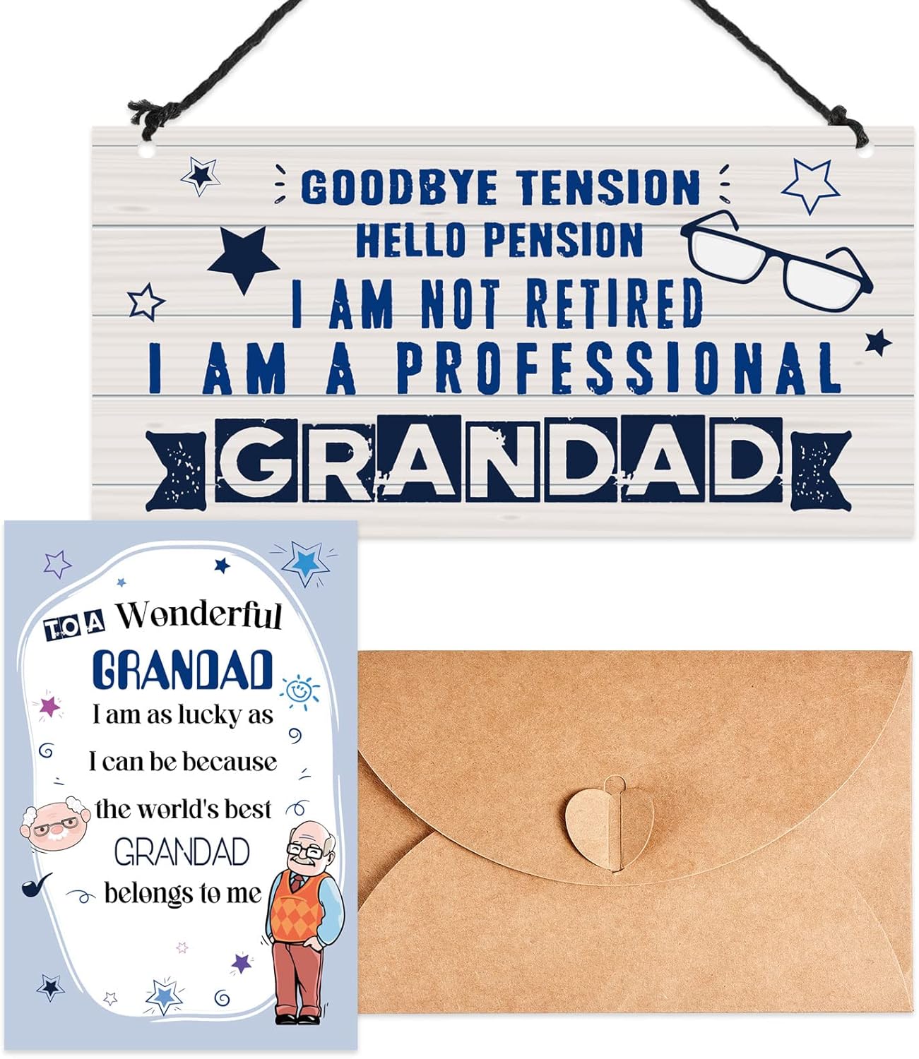 Grandad Gifts Set Includes Grandad Plaque Gifts Hanging Plaque and Best