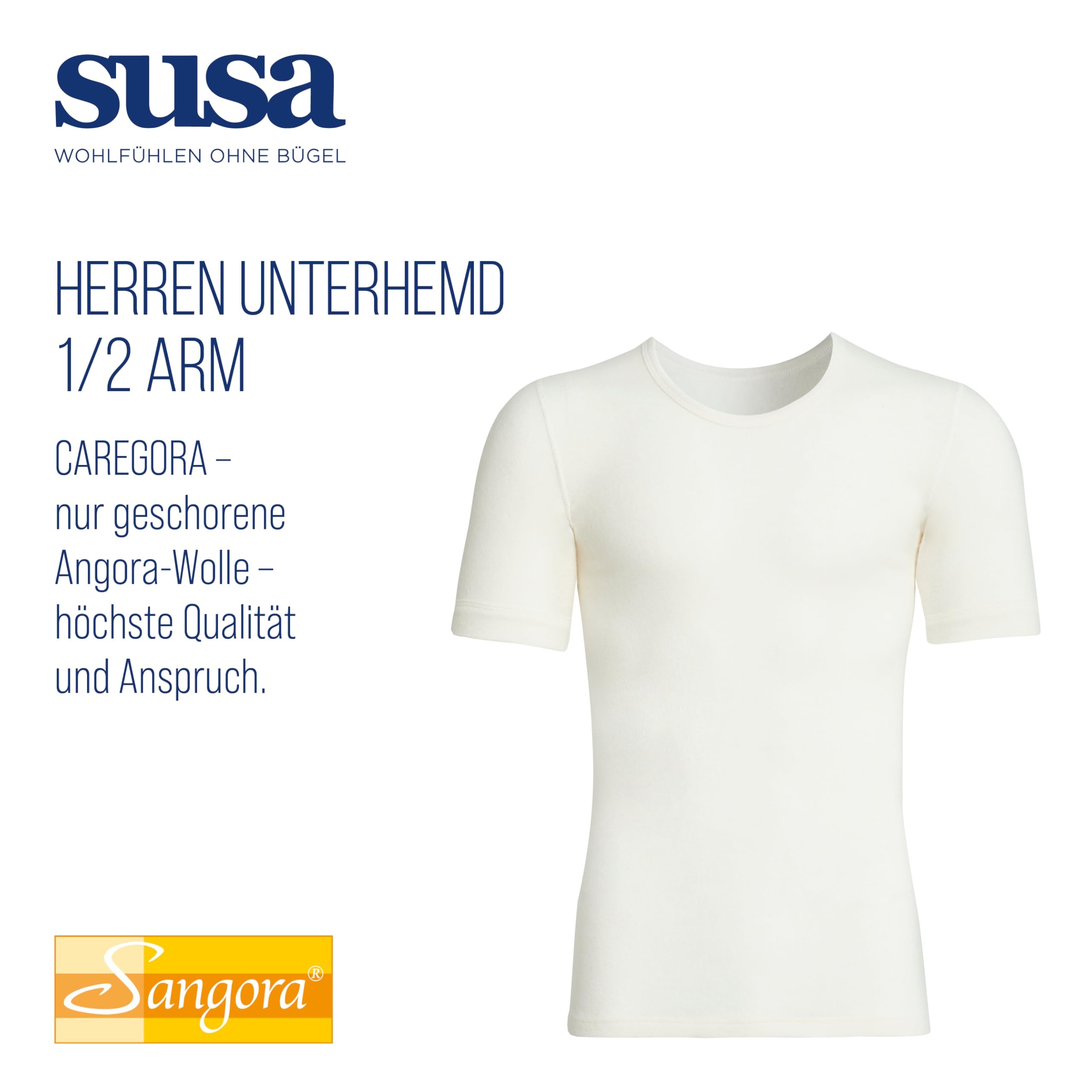 Susa Herren Angora Unterhemd S8050090 Thermounterwäsche - Oberteil
