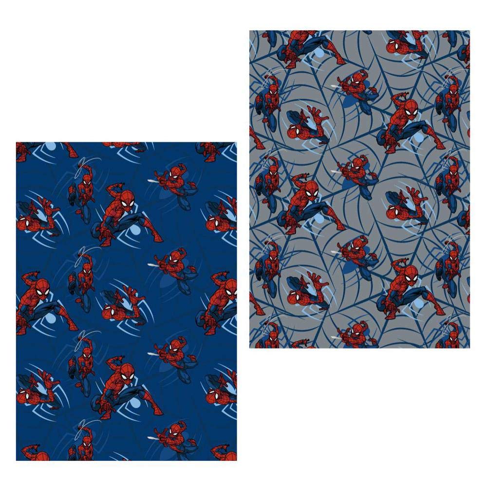 Couverture Spiderman en flanelle multicolore 120x160 cm pour lit enfant