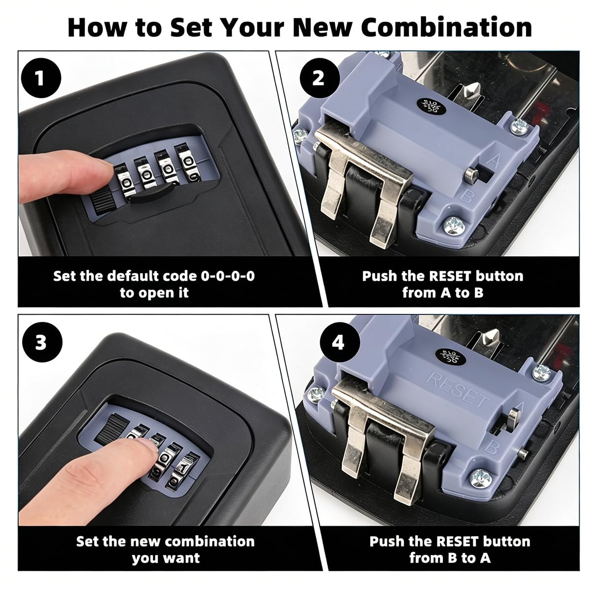 Key Locker Box - Outdoor Combination Lock -6 Key Locker Box - Outdoor Combination Lock -6