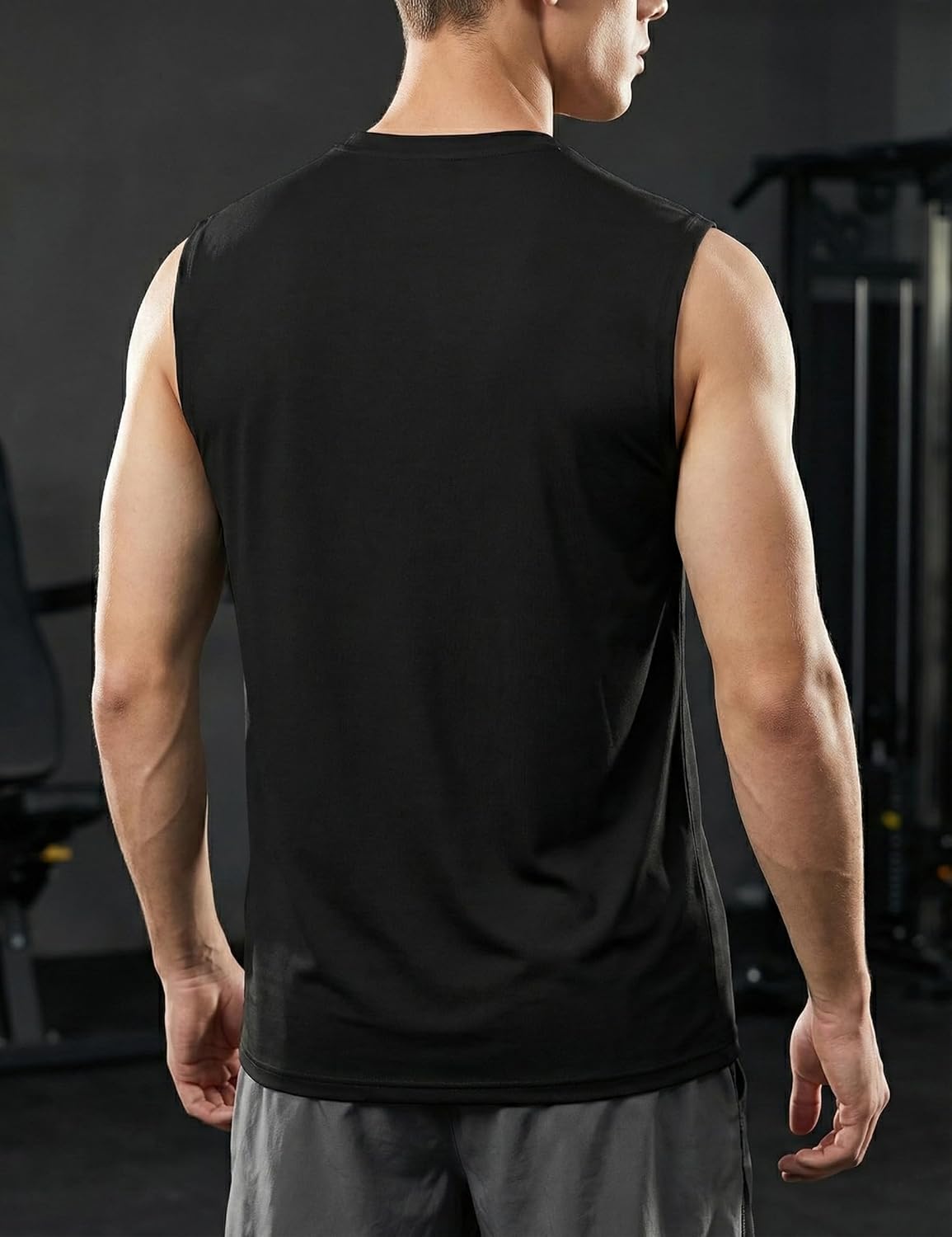 DEMOZU Men’s Quick Dry Sleeveless Workout Swim Shirt Moisture Wicking Athletic Tank Top Big & Tall - Image 6