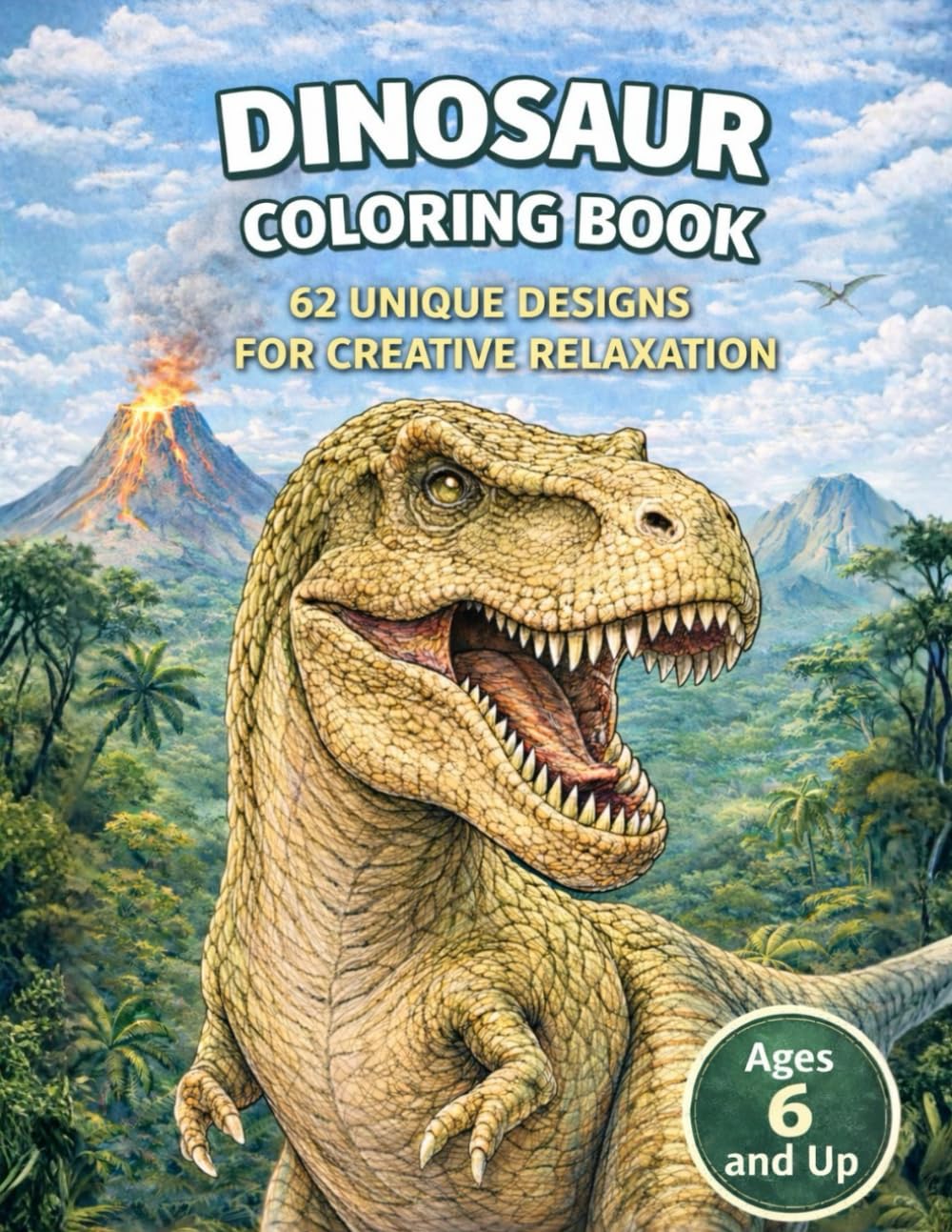In the Footsteps of the Giants – Dinosaur Coloring Book for Kids Ages 6 and Up: A Big Coloring Adventure in the Fascinating World of Dinosaurs – ... Prehistoric Giants to Discover, and Create