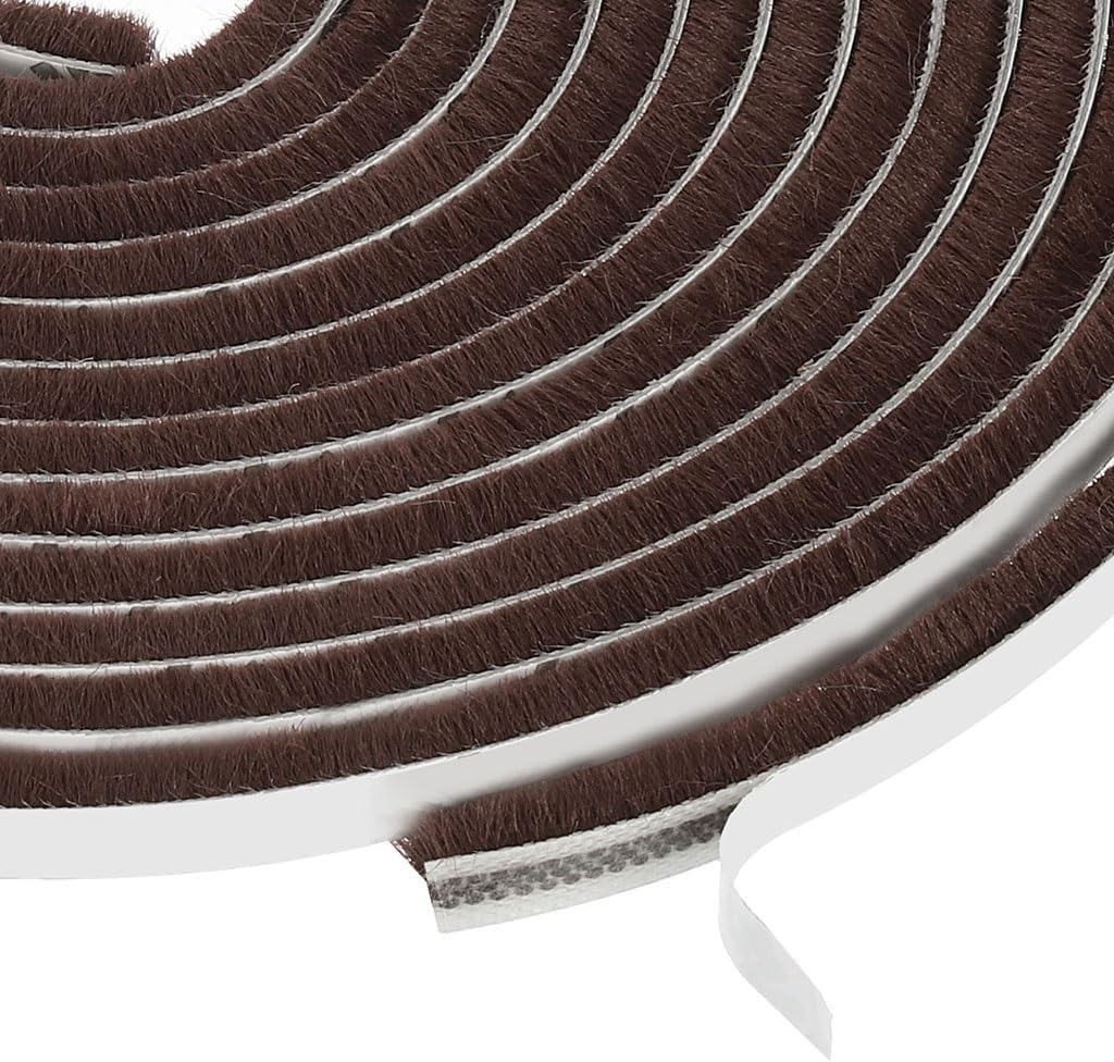 Brosse adhésive coupe-froid anti-courant d'air pour isolation de fenêtre coulissante