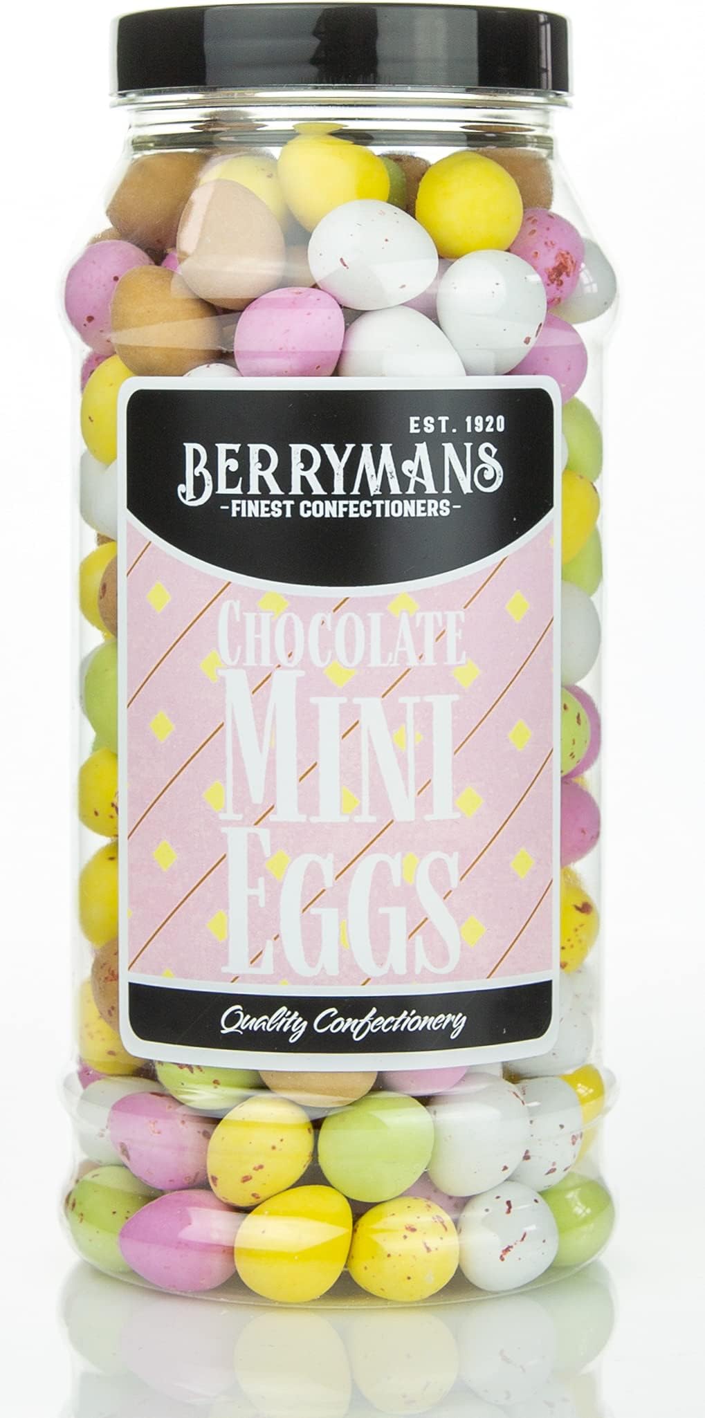 – Original Mini Eggs Chocolate Retro Gift Jar by Berrymans Sweet Shop - Classic Sweets, Traditional Taste.